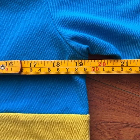 RALPH LAUREN BIG PONY COLLECTION Women Polo Shirt Size M/L Big Logo Color Block - Picture 8 of 12